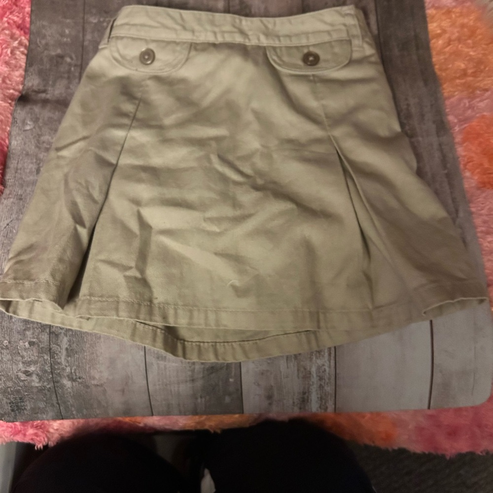 French Toast Khaki Kids Skirt
